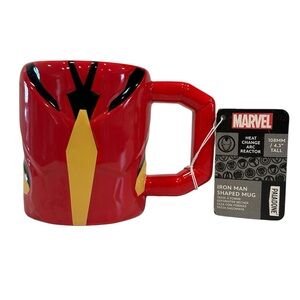 Marvel Iron Man Shaped Coffee Mug NEW Ceramic Mug Heat Change Arc Reactor